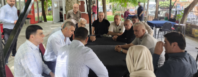 AK PARTİ GÖLBAŞI İLÇE BAŞKANI MAHMUT YALÇINKAYA  VE İL GENEL MECLİS ÜYESİ MEHMET IŞIKLAR BELEDİYE BAŞKANIMIZA HAYIRLI OLSUN ZİYARETİNDE BULUNDULAR
